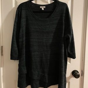 Green (and a little black) sweater